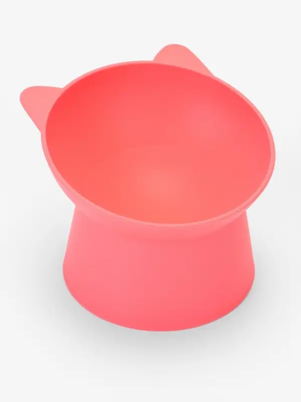 Миска для животных КИСА  0,2л, Soft-touch, розовый