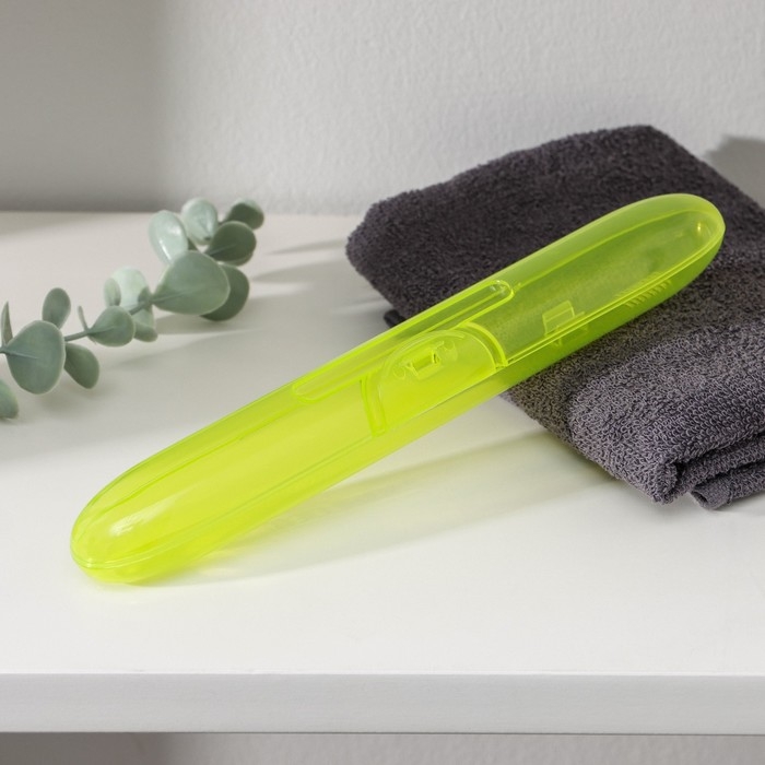 Футляр для зубной щётки, 21&times;3,1 см, цвет МИКС