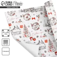 Упаковочная бумага на новый год &laquo;Новогодний шик&raquo;, 70 х 100 см, глянцевая