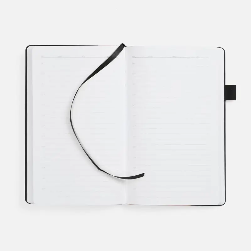 Ежедневник White Shall, недатированный, бело-черный