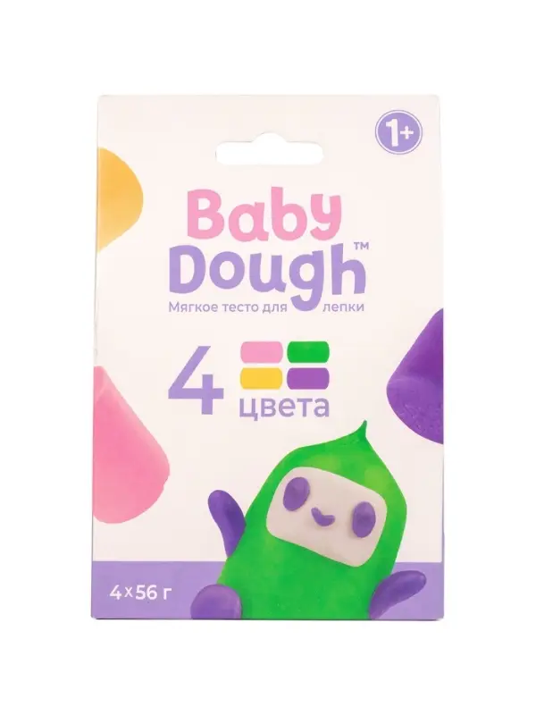 Тесто BabyDough 4 шт в коробке зеленый щипок №3