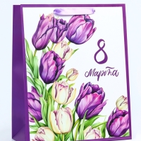 Пакет подарочный ламинированный вертикальный &laquo;Праздничный микс&raquo;, M 26 &times; 32 &times; 12 см