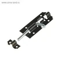 Задвижка дверная ЗД 006, 75 мм, черная