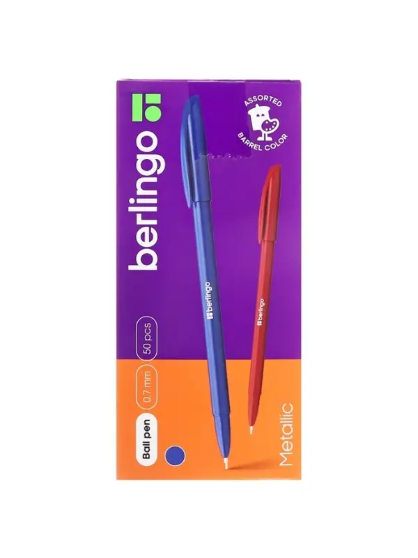 Ручка шариковая 0.7 мм, Metallic, чернила синие