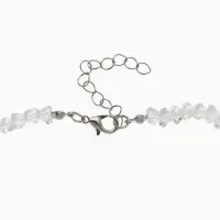 Колье "Дуга" водопад, цвет белый в серебре