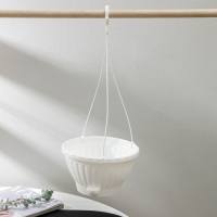 Кашпо уличное для цветов &laquo;Мирабель&raquo;, 2,5 л, подвесное, с прикорневым поливом, цвет белый