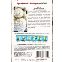Набор семян Астра "Белые лебеди "0.2 г, 5 шт.