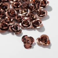 Бусина &laquo;Розочка&raquo;, 12 мм, (набор 30 шт.),цвет коричневый