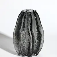 Ваза стекло настольная "Кэли" 21х12х6 см, серый