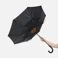 Зонт-трость Hidecolor с цветными спицами, оранжевый