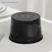 Контейнер пластиковый одноразовый &laquo;Супница&raquo;, 500 мл, 11,2 см, чёрный