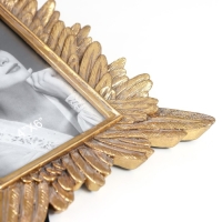 Фоторамка полистоун 10х15 см "Пёрышки" золото 19х25,5 см