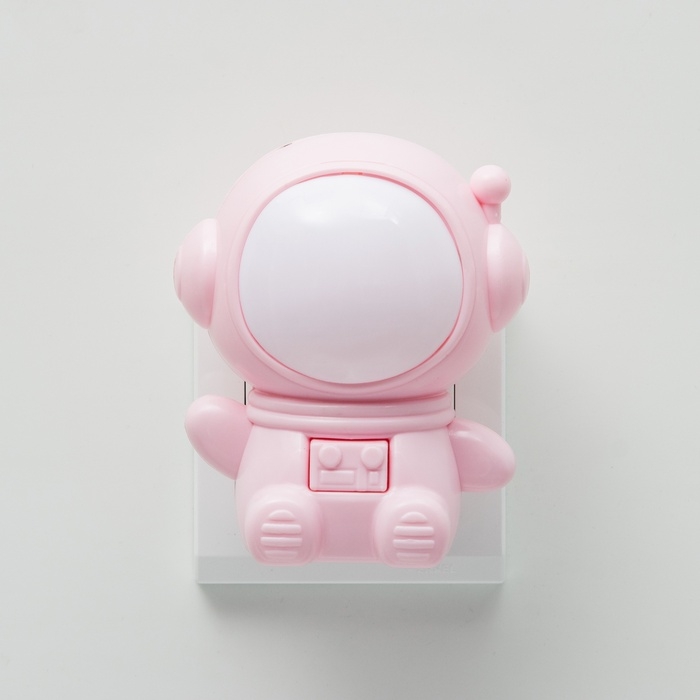 Ночник &laquo;Приветливый космонавт&raquo; 1Вт LED 4000-6000К Розовый 10х9х11,5см