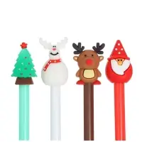 Ручка - прикол гелевая Calligrata &laquo;Новый год&raquo;, неавтоматическая, чёрные чернила, 0.38 мм, штрихкод на штуке, подарочная, МИКС