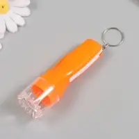 Фонарик брелок для ключей на кольце &laquo;Галочки&raquo;, светит, LR41&times;3 шт., 2.6&times;2.6&times;9.5 см, МИКС