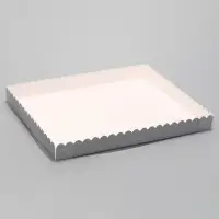 Коробка для печенья, серебряная, 23.5&times;30&times;3 см