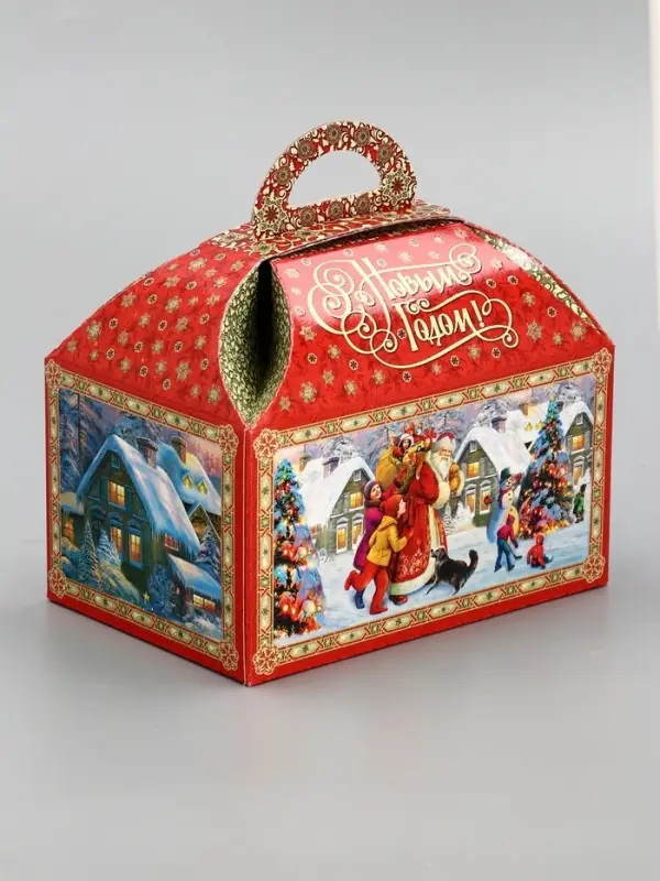 Подарочная новогодняя коробка &laquo;Атмосфера&raquo; Ларец малый 18.5&times;12.5&times;19 см