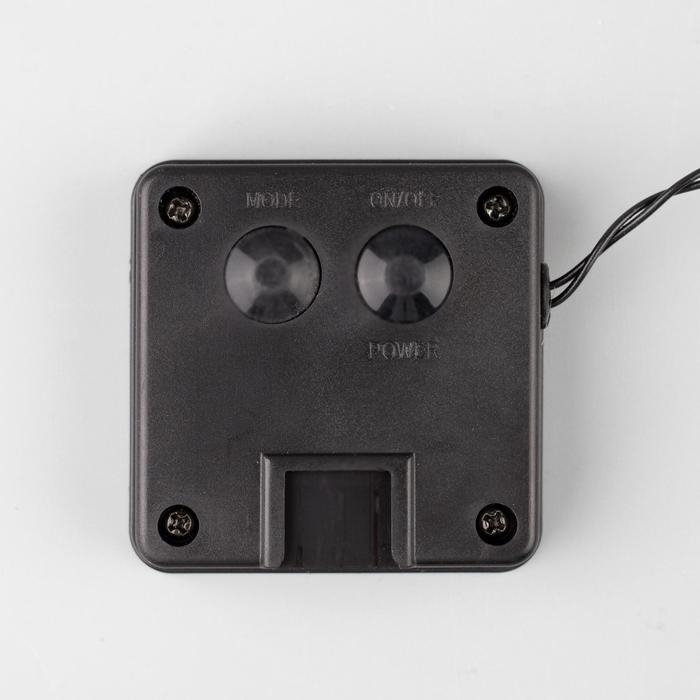 Гирлянда &laquo;Нить&raquo;, 4.5 м, с насадками &laquo;Ёжики&raquo;, IP44, 30 LED, 2 режима, солнечная батарея, тёмная нить, свечение жёлтое/аквамарин