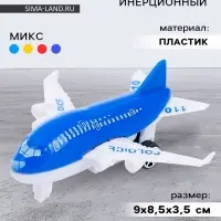 Самолёт инерционный &laquo;Глазастик&raquo;, цвет МИКС