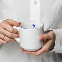 Кружка белая керамическая &laquo;Ласточка&raquo;, 300 мл