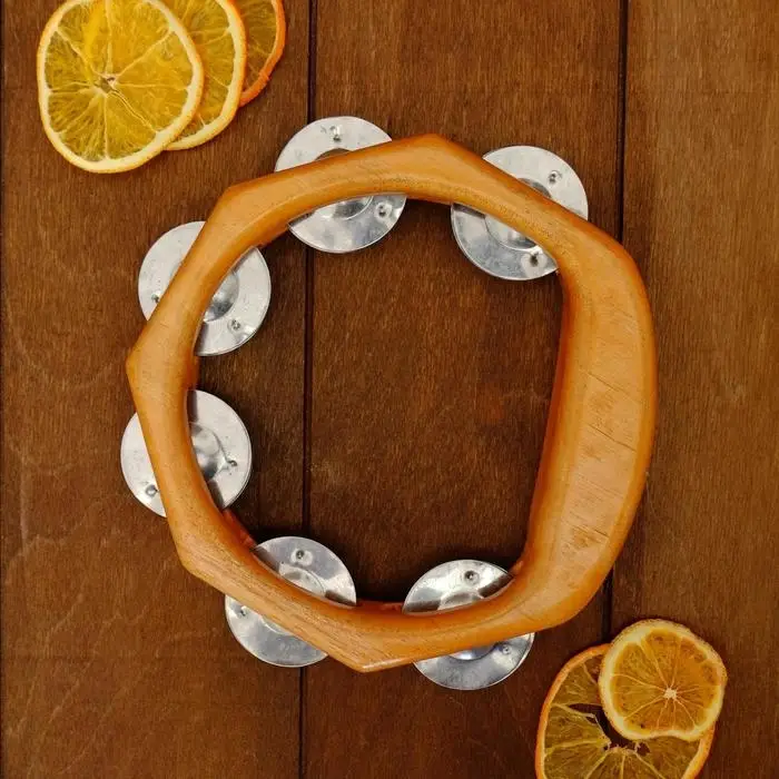 Сувенирный музыкальный инструмент "Тамбурин" 17х16х3 см