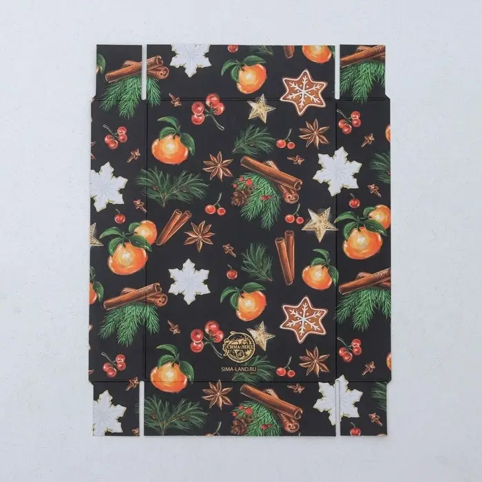 Коробка для кондитерских изделий &laquo;Новогодняя&raquo;, 18 х 12 х 3.5 см