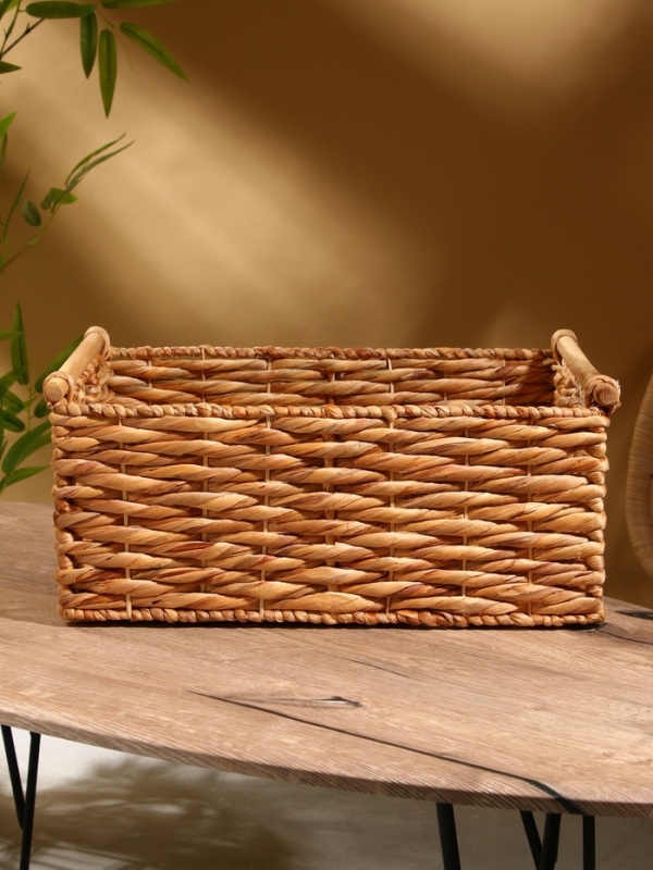 Корзина плетеная 46x31x20 см, водный гиацинт