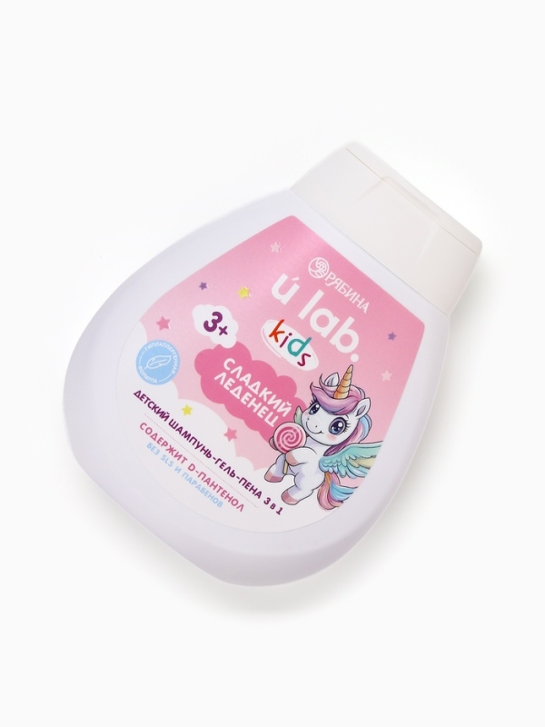 Детский шампунь-гель-пена 3в1  "Единороги", 250 мл, аромат сладкий леденец