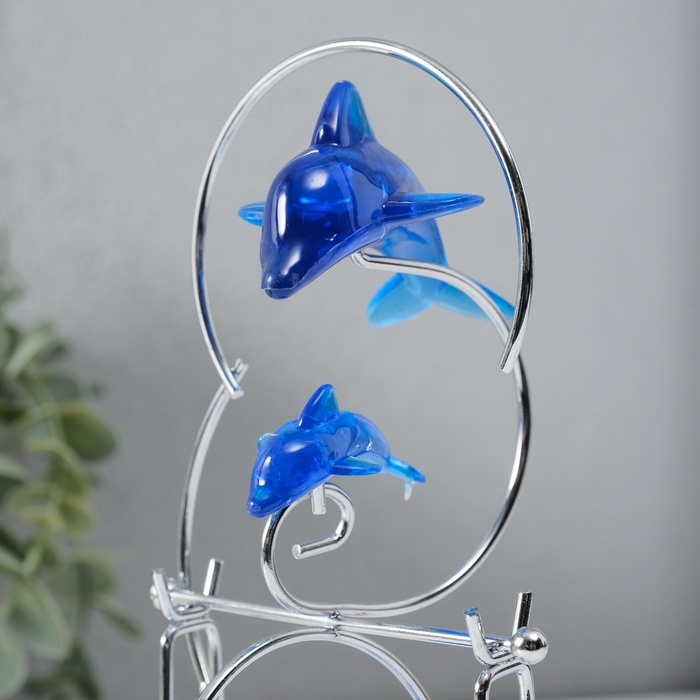 Маятник "Дельфины" 1 бол и 3 мал 9,5 х 8 х 19,5 см