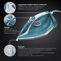 Утюг паровой с антипригарным покрытием PIR 2487 AK 3m