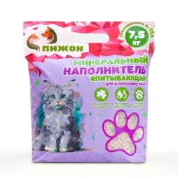 Наполнитель минеральный впитывающий "Пижон" для длинношерстных кошек, 15 л