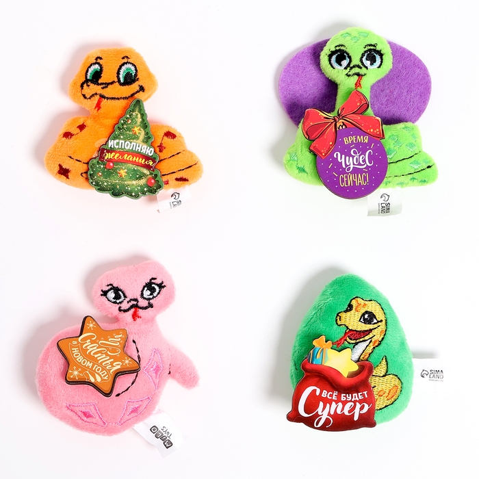 Новый год. Мягкий магнит &laquo;Змея&raquo;, МИКС