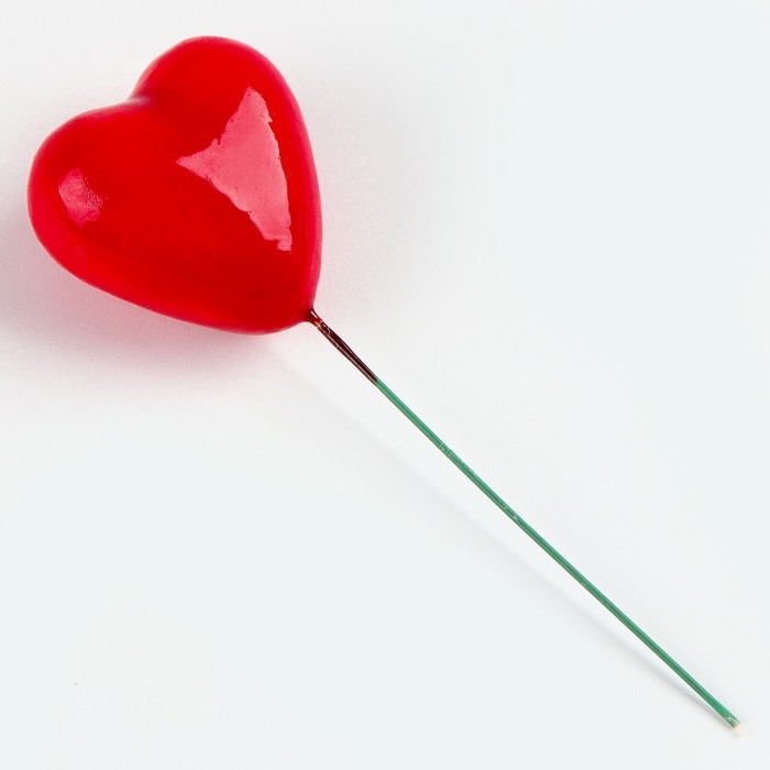 Набор топперов на проволоке &laquo;Сердце&raquo;, набор 10 шт., размер 1 шт. &mdash; 4 &times; 2,5 &times; 10 см