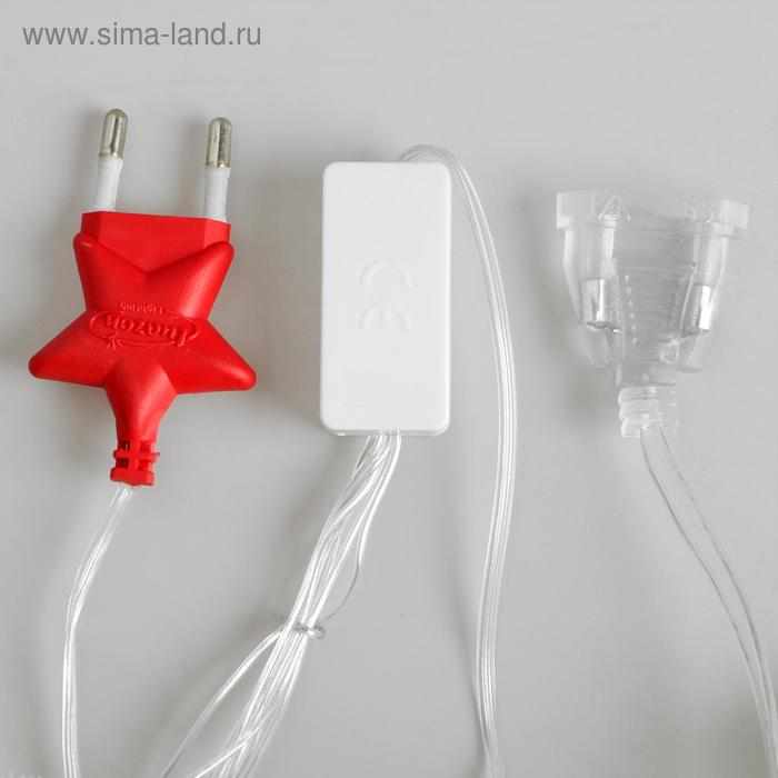 Гирлянда &laquo;Занавес&raquo; 2 &times; 1.5 м с насадками &laquo;Ёжики&raquo;, IP20, прозрачная нить, 360 LED, свечение мульти (RG/RB), мигание, 220 В