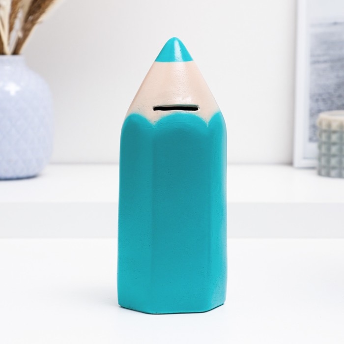 Копилка "Карандаш" мятный, 21см