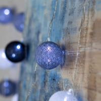 Гирлянда &laquo;Нить&raquo; 5 м с насадками &laquo;Клубки кофейные&raquo;, IP20, прозрачная нить, 20 LED, свечение белое, 220 В