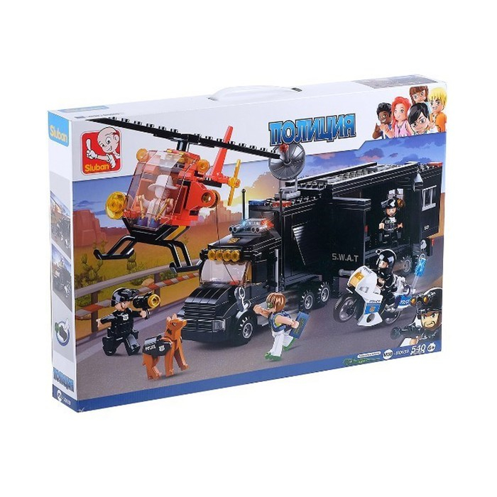 Конструктор Полиция &laquo;Мобильный штаб&raquo;, 540 деталей