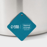 Кастрюля из нержавеющей стали Hanna Kn&ouml;vell HoReCa, 20 л, толщина 0,8 мм, 201 сталь, металлическая крышка