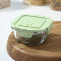 Контейнер из жаропрочного стекла с крышкой Cook and Freeze, 300 мл, 12&times;6 см, цвет МИКС