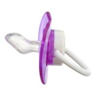 Соска - пустышка силиконовая ортодонтическая, от 3 мес., с колпачком, в контейнере, цвет фиолетовый