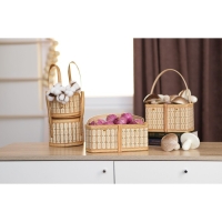 Корзина для хранения Доляна Nature, 14&times;14&times;13, бамбук