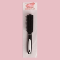 Расчёска массажная, 3,8 &times; 23,2 см, цвет чёрный/белый