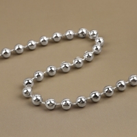 Бусы на нитях, круглые, 7,5 мм, 10 &plusmn; 1 м, цвет серебряный