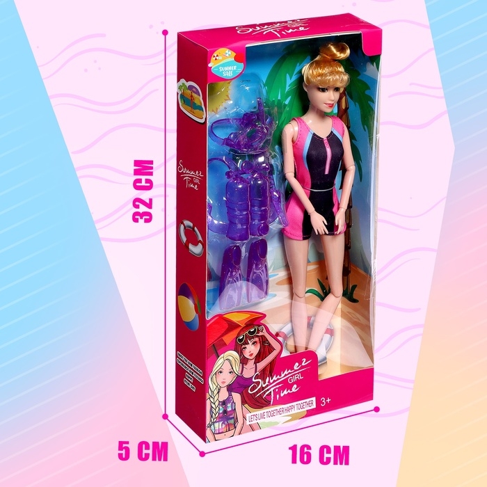 Кукла-модель шарнирная &laquo;Ксения аквалангист&raquo; с аксессуарами