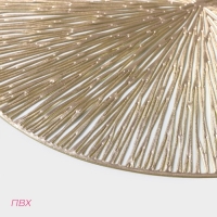 Набор салфеток сервировочных на стол Доляна &laquo;Сияние&raquo;, d=38 см, 4 шт, цвет золото