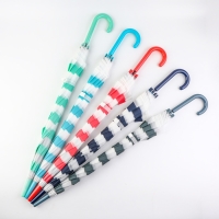 Зонт - трость полуавтоматический &laquo;Полосы&raquo;, 8 спиц, R = 45/55 см, D = 110 см, цвет МИКС