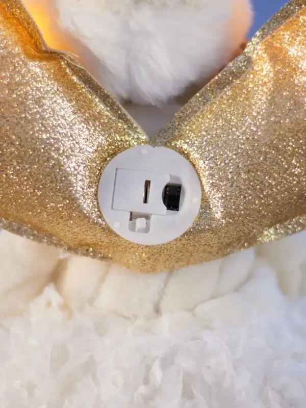 Фигура текстиль &laquo;Кукла в белом&raquo; 70 см, 6 LED, AG10x3 (в компл.), Т/БЕЛЫЙ