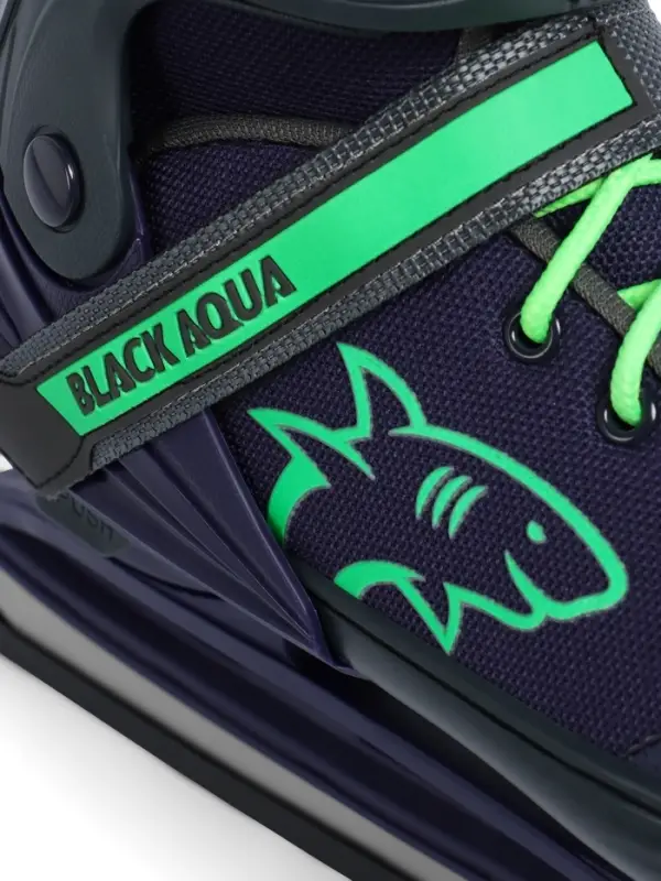 Коньки раздвижные BlackAqua, р. 35-38, для фитнеса, синие, зелёные