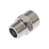 Ниппель переходной ZEIN, 3/8" х 1/2", наружная резьба, нержавеющая сталь, фасовка 100 шт.