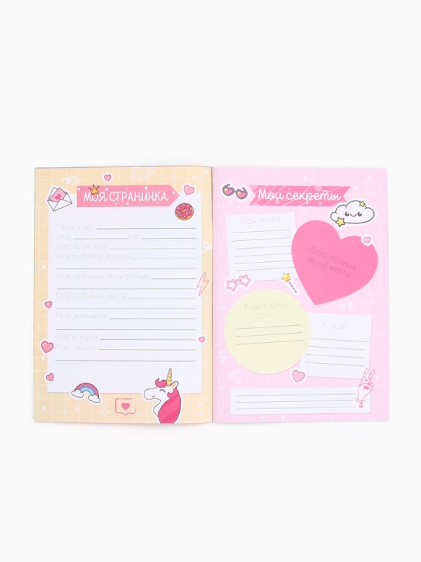 Анкета для девочек &laquo;Мои секреты&raquo;, А5, 16 листов